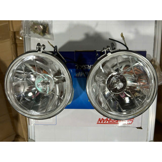 Đèn trợ sáng 12v 24v inox tròn đường kính 10 cm 2 màu trắng và vàng.