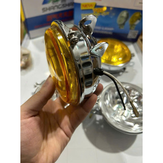 Đèn trợ sáng 12v 24v inox tròn đường kính 10 cm 2 màu trắng và vàng.