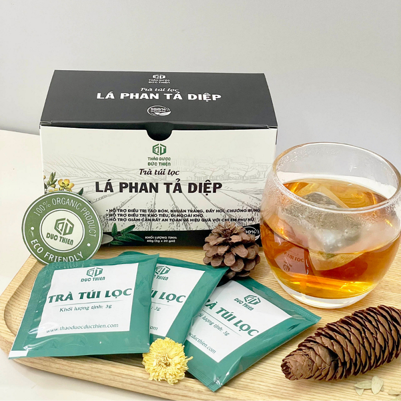 Trà Túi Lọc Phan Tả Diệp Đức Thiện (Set 30 Túi Lọc)- Hỗ Trợ Táo Bón, Nhuận Tràng Giảm Cân, Giữ Dáng