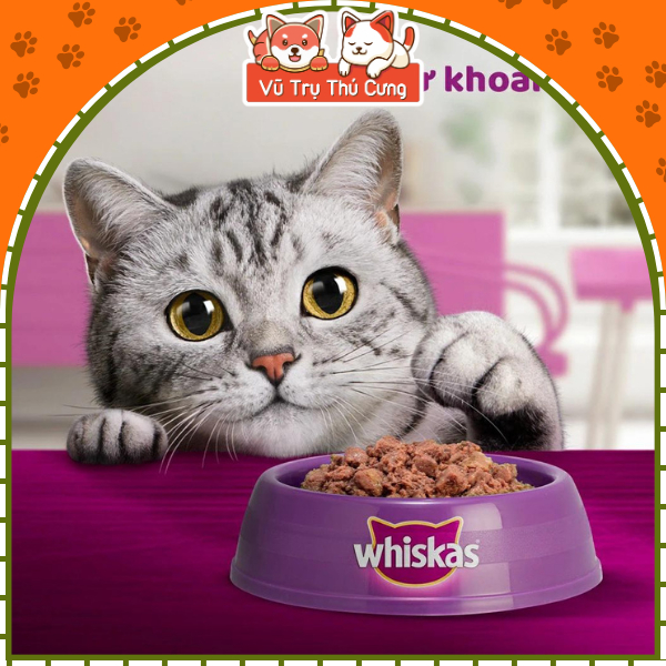 Pate Whiskas Adult dạng Gói dành cho Mèo Trưởng Thành trên 12 tháng