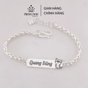 Lắc Bạc Khắc Tên Theo Con Giáp Cho Bé - Minh Canh Jewelry