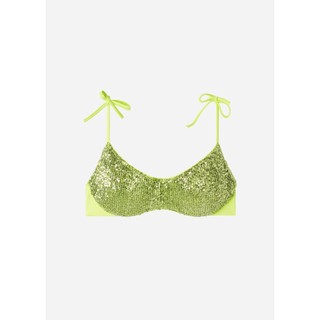 Áo bơi - Áo bikini đính sequin  có gọng có đệm hàng quai khuy cài hàng VNXK