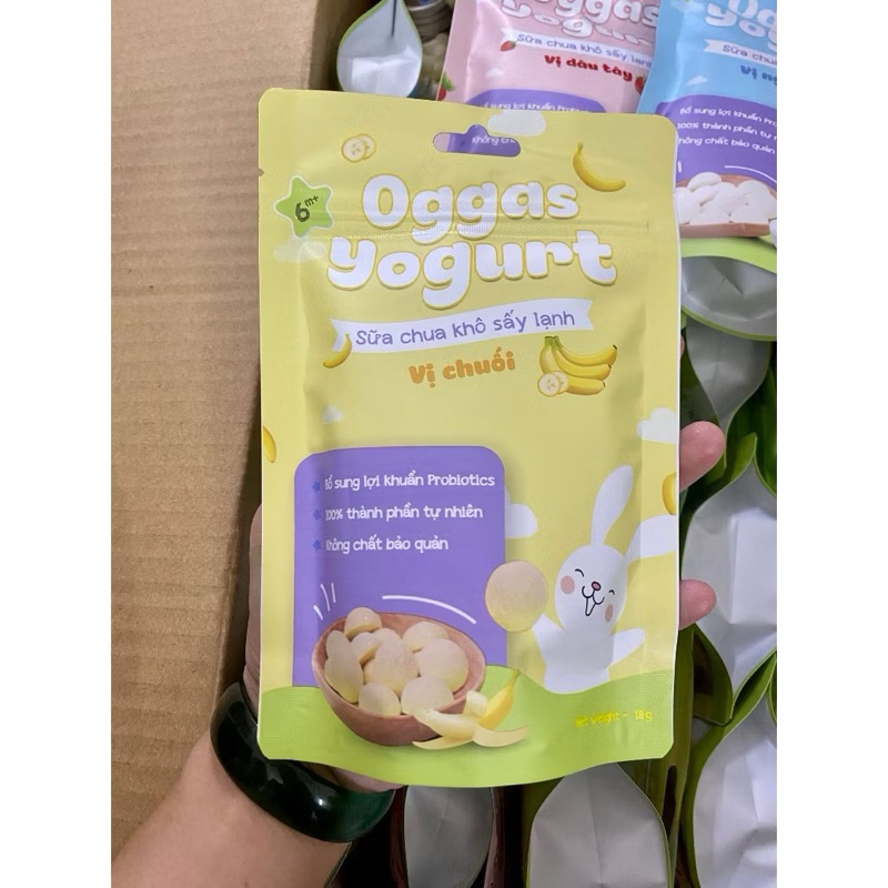 Sữa chua khô Oggas cho bé từ 6M+ nhiều vị Hoa quả date tháng 2026