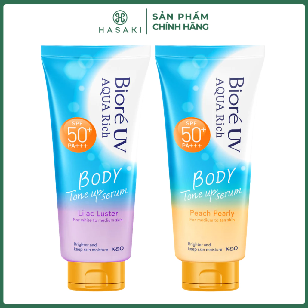 Serum Chống Nắng Dưỡng Thể Bioré UV Aqua Rich Tone Up Serum SPF 50+ PA+++ 130ml Hasaki Sản Phẩm Chính Hãng