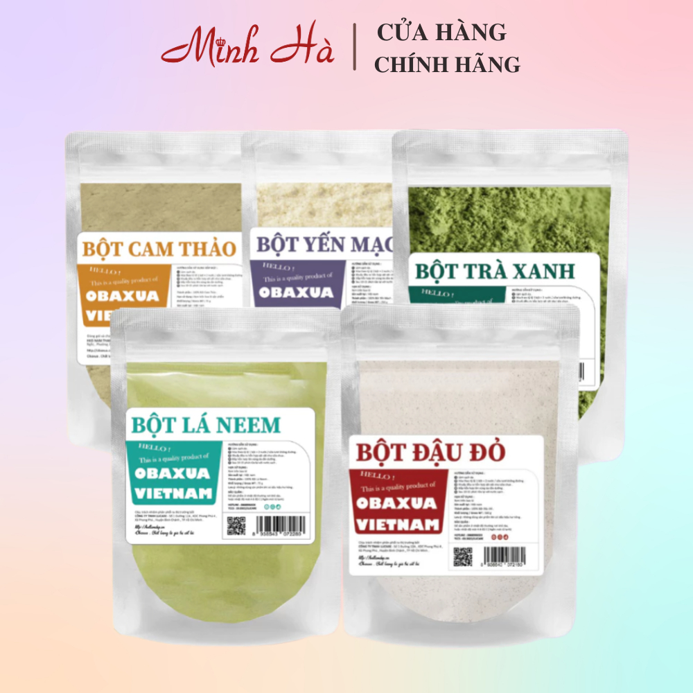 Ảnh Bột đắp mặt nạ thiên nhiên Obaxua các loại 75/250/500g hỗ trợ làm trắng da giảm mụn làm dịu da 1