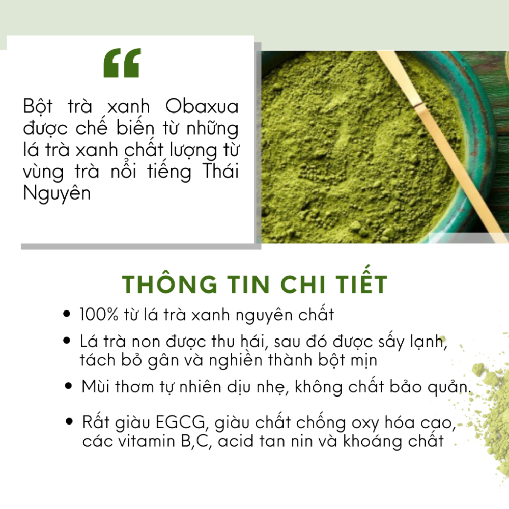 Ảnh Bột đắp mặt nạ thiên nhiên Obaxua các loại 75/250/500g hỗ trợ làm trắng da giảm mụn làm dịu da 4