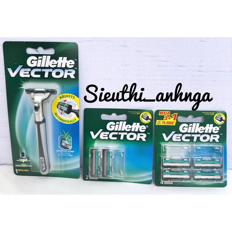 Bàn Cạo Râu/Dao Cạo Gillette Vector 2 Lưỡi Cao Cấp | Shopee Việt Nam