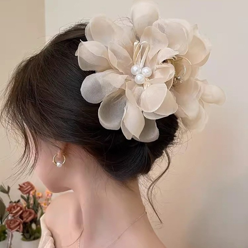 Kẹp tóc hoa kiểu dáng đa dạng phong cách thanh lịch nhẹ nhàng phụ kiện tóc phong cách Hàn Quốc