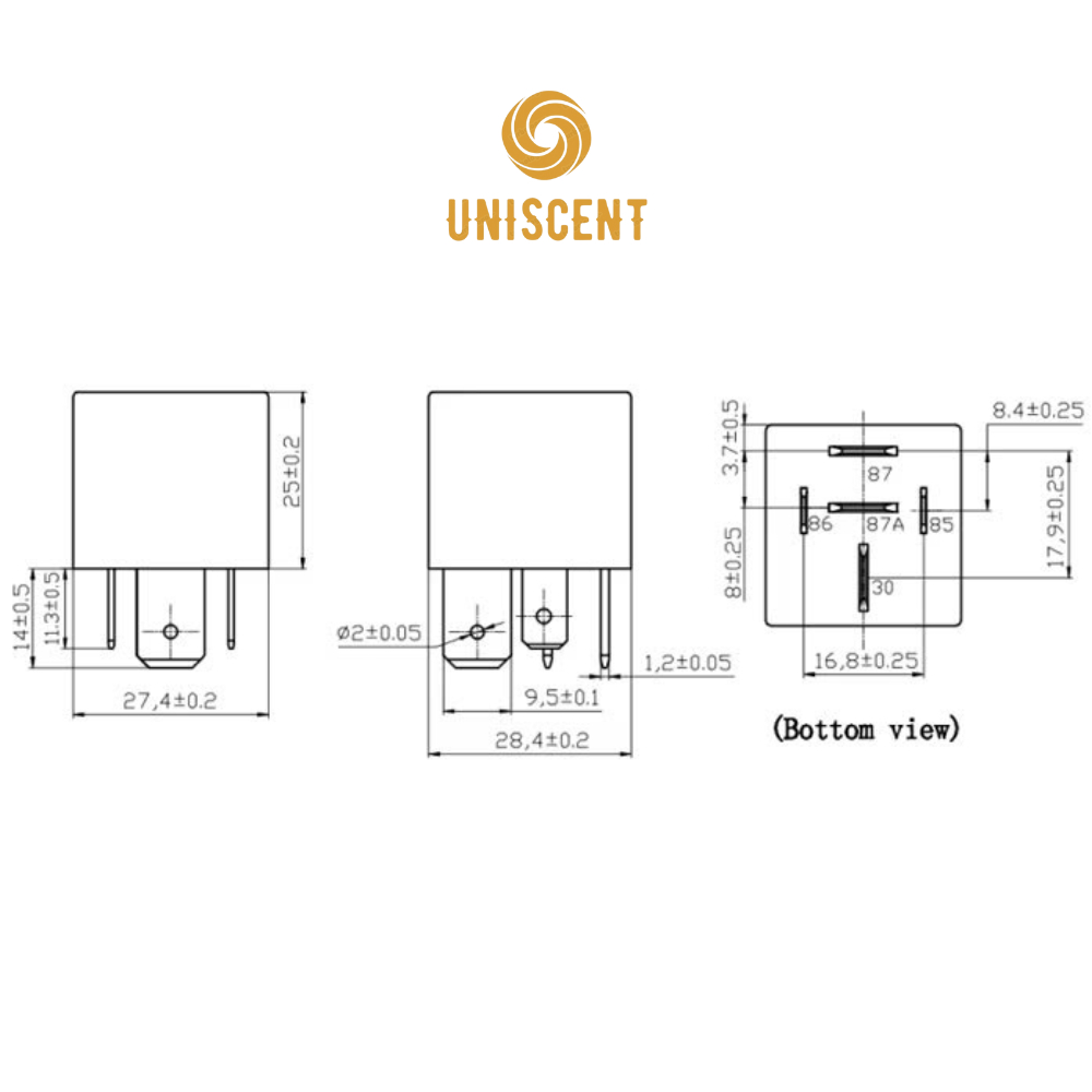Rơ Le/Relay/Rơle 4 Chân 12V/24V-80A-LISSEM- Dùng Cho Còi Và Các Thiết Bị Điện Ô Tô Xe Máy