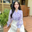 Áo sơ mi nữ tơ bèo vai, áo sơ mi cách điệu nơ cổ 2 lớp A1852 Kymie