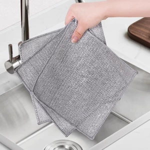 Khăn Rửa Chén Sợi Polyester 20x20cm – Khăn Lau Bát Đĩa Đa Năng, Không Rụng Lông, Lau Nồi Chảo Hiệu Quả
