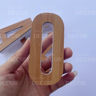 Chữ Nổi Nâu Vân Gỗ Nhạt 10cm dày 15mm T1 In Hoa Dán Tường Trang Trí Tiệm - Chữ 3D Decor Biển quảng cáo  Fomex Alu