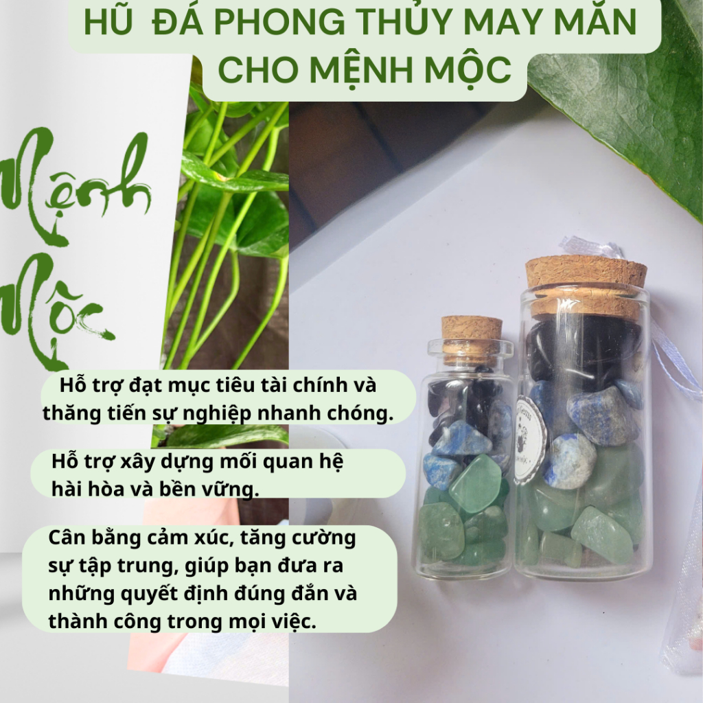 Đá phong thủy năng lượng mệnh Kim, Mộc, Thuỷ, Hoả, Thổ dùng trang trí, mang theo may mắn  5 Mệnh