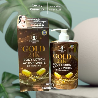 Sữa dưỡng thể trắng da Gold 24K Body Lotion Active White 500ml Thái Lan