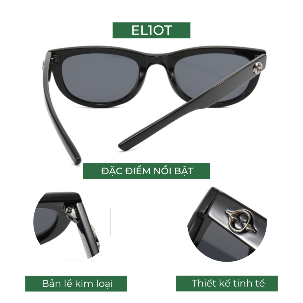 Kính râm mắt mèo ELIOT EYEWEAR kiểu dáng thời trang tròng kính chống tia UV400 phù hợp với cả nam và nữ 2328