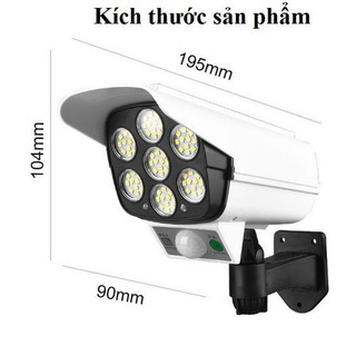 Đèn Led Giả Camera Năng Lượng Mặt Trời Giả Camera Chống Trộm- Chống Nước -Có Điều Khiển Cảm Biến