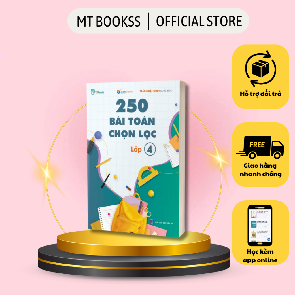 Sách - 250 Bài Toán Chọn Lọc Lớp 4 - TKBooks