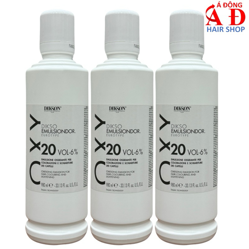 Oxy trợ nhuộm Dikson 12% 40Vol giảm xót da đầu Italia 980ml