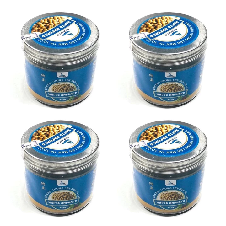 Natto Anphaco- Combo 4 hủ viên tía tô/ Bột <Giảm 300k>, đậu tương lên men - healthy food- NON GMO