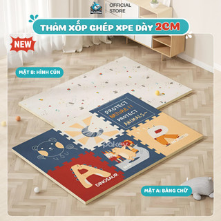 Thảm Xốp Pakey Dày 2cm Cho Bé, Thảm XPE Lót Sàn Ghép Cao Cấp Màu Sắc Đa Dạng Họa Tiết Ngộ Nghĩnh