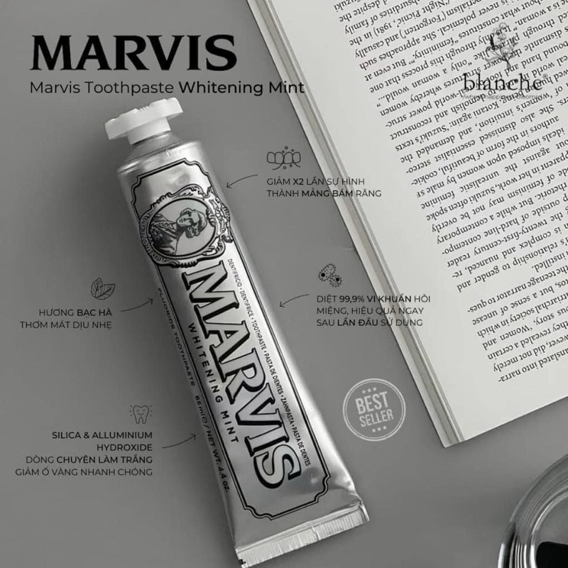 KEM ĐÁNH RĂNG MARVIS WHITENING MINT 85ML