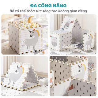 Thảm Xốp Pakey Dày 2cm Cho Bé, Thảm XPE Lót Sàn Ghép Cao Cấp Màu Sắc Đa Dạng Họa Tiết Ngộ Nghĩnh