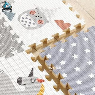 Thảm Xốp Pakey Dày 2cm Cho Bé, Thảm XPE Lót Sàn Ghép Cao Cấp Màu Sắc Đa Dạng Họa Tiết Ngộ Nghĩnh