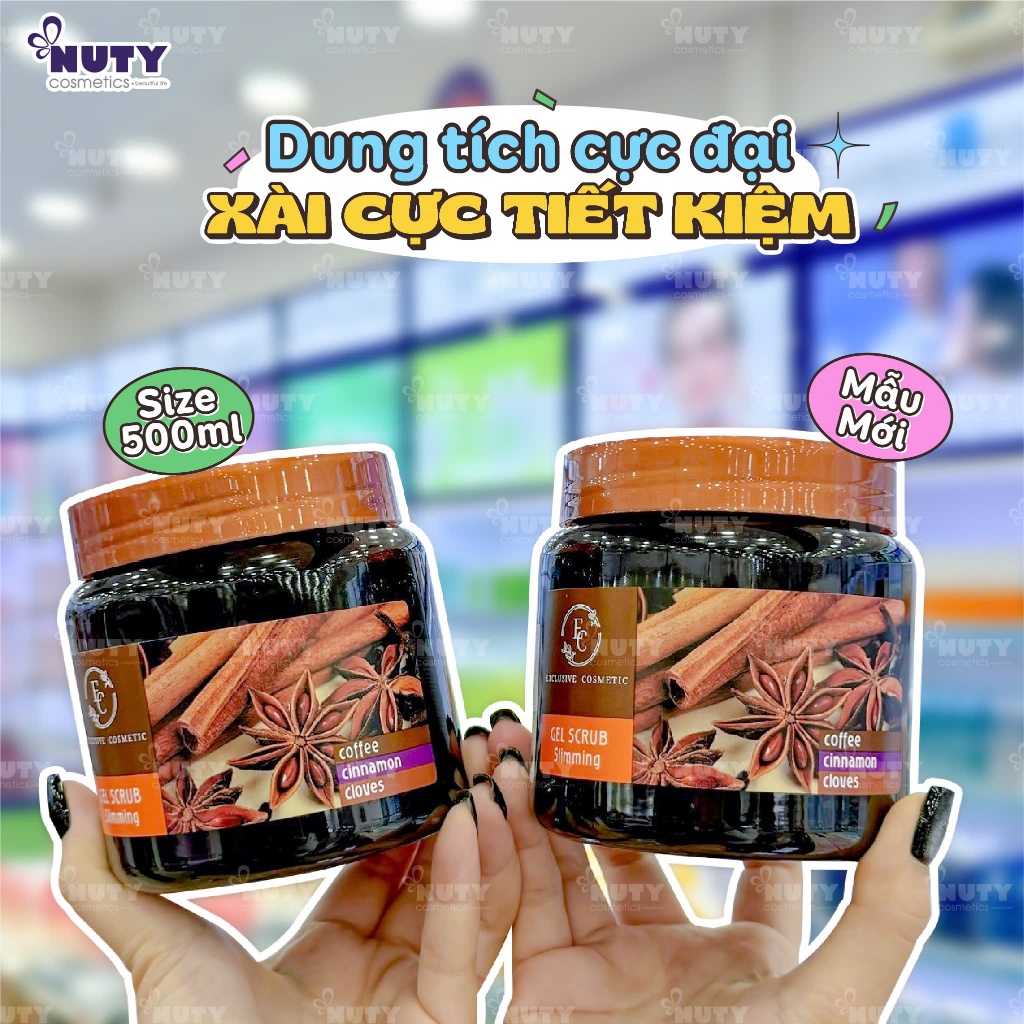 Ảnh Tẩy Tế Bào Chết Toàn Thân Exclusive Cosmetic Chiết Xuất Quế Hồi & Cafe (380,500g) 2