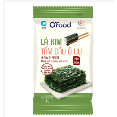 [Thùng 24 lốc] lá kim tẩm dầu Oliu 4g lốc 3 O'Food