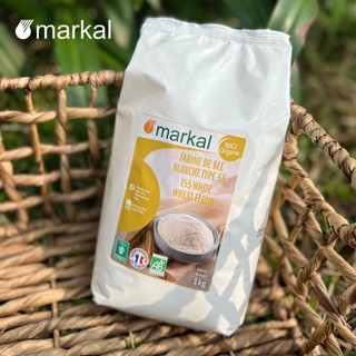 Bột mì hữu cơ đa dụng T55 Markal 1kg, bột mì làm bánh cho bé