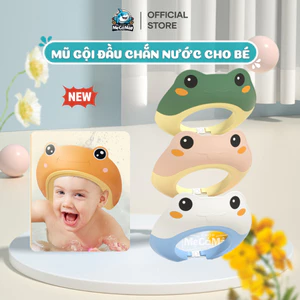 Mũ Gội Đầu Cho Bé Thiết Kế Thoát Nước Thông Minh, Mũ Tắm Chắn Nước Cho Bé Hình Chú Ếch Dễ Thương