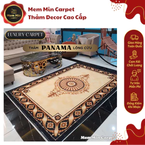Thảm Panama Lông Cừu Cao Cấp 2mx3m- MemMinCarpetHọa tiết sang chảnh, làm cho căn nhà thêm trang trọng (2)