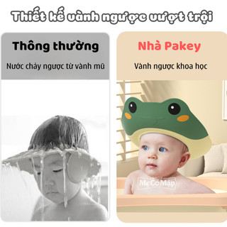Mũ Gội Đầu Chắn Nước Bảo Vệ Tai Cho Bé 0 - 6 Tuổi, Mũ Tắm Có Thể Điều Chỉnh Vòng Đầu