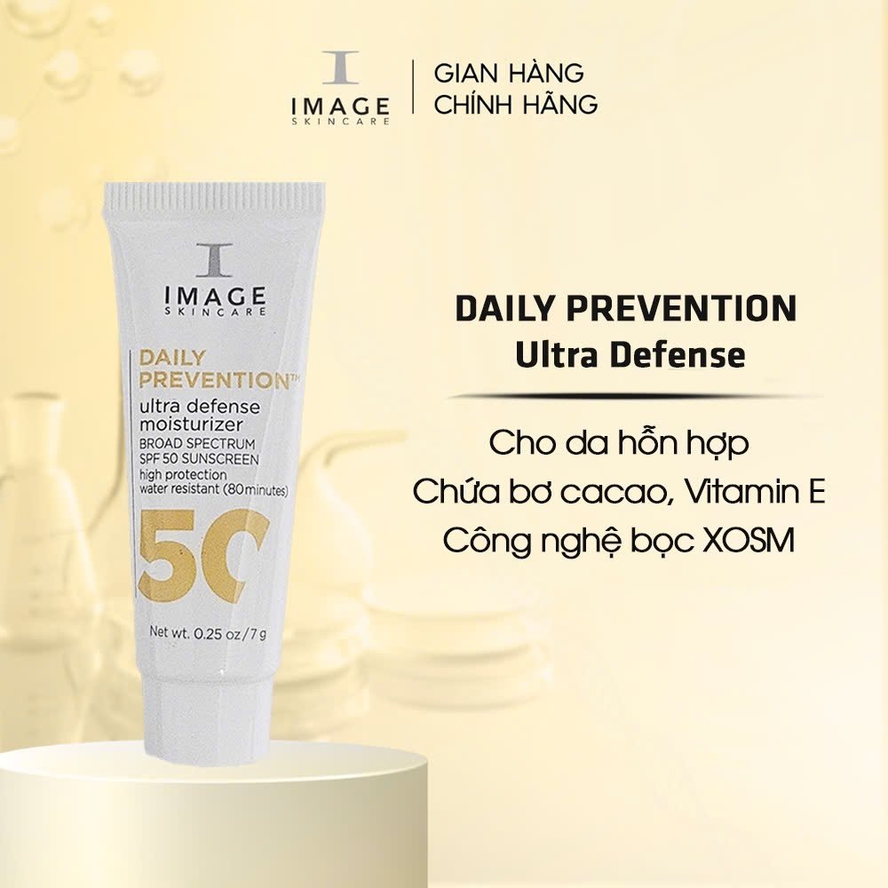 Ảnh Kem chống nắng cho da lão hóa IMAGE Skincare DAILY PREVENTION Ultra Defense Moisturizer SPF 50 (7g) 1