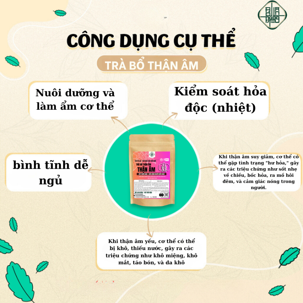 Trà Bổ Thận Âm Bội Lan Đường Giải Trừ Chứng Thận Âm Hư, Chân Tay Lạnh, Tê Bì Chân Tay, Đổ Mồ Hôi Trộm
