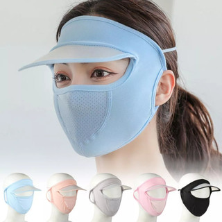 Khẩu trang chống nắng, khẩu trang vải chống nắng, khẩu trang ninja che kín mặt có vành thời trang