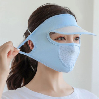 Khẩu trang chống nắng, khẩu trang vải chống nắng, khẩu trang ninja che kín mặt có vành thời trang