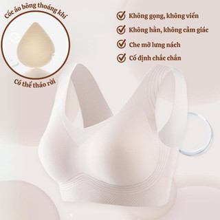 Áo lót, áo lá học sinh, chất liệu đúc su không gọng không viền nâng ngực, mềm mại, không gọng che mỡ lưng nách BRA20