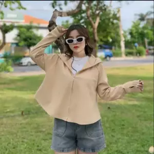Áo Khoác Chống Nắng, Chất liệu UMI, cản tia UV, Cánh Dơi Có 3 Túi, Túi Trong Có Khóa Kéo Nữ