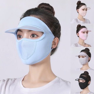 Khẩu trang chống nắng, khẩu trang vải chống nắng, khẩu trang ninja che kín mặt có vành thời trang
