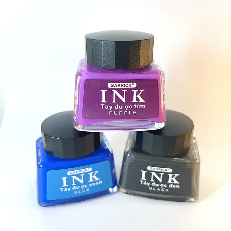Mực Ink 30ml mực lọ tẩy xóa được, mực bút máy ( các mẫu bút có đầu tẩy mực)
