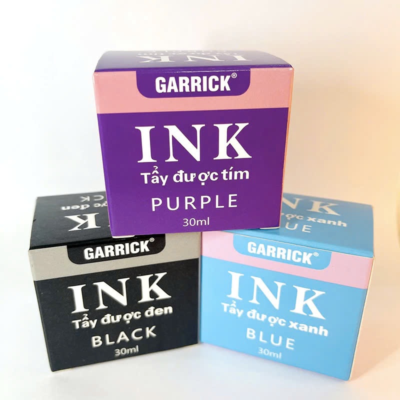 Mực Ink 30ml mực lọ tẩy xóa được, mực bút máy ( các mẫu bút có đầu tẩy mực)