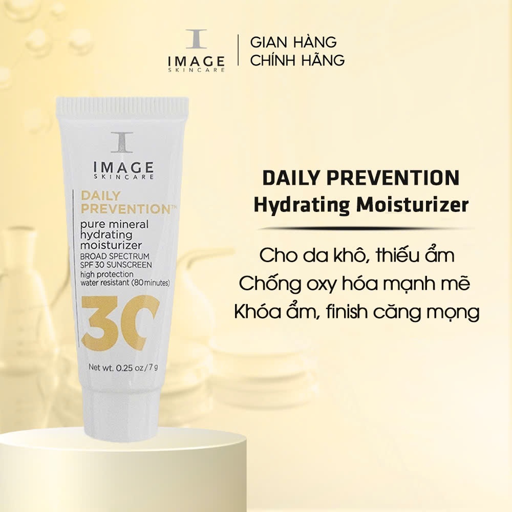 Ảnh Kem chống nắng cho da khô IMAGE Skincare DAILY PREVENTION Pure Mineral Hydrating Moisturizer SPF30 (7g) 1