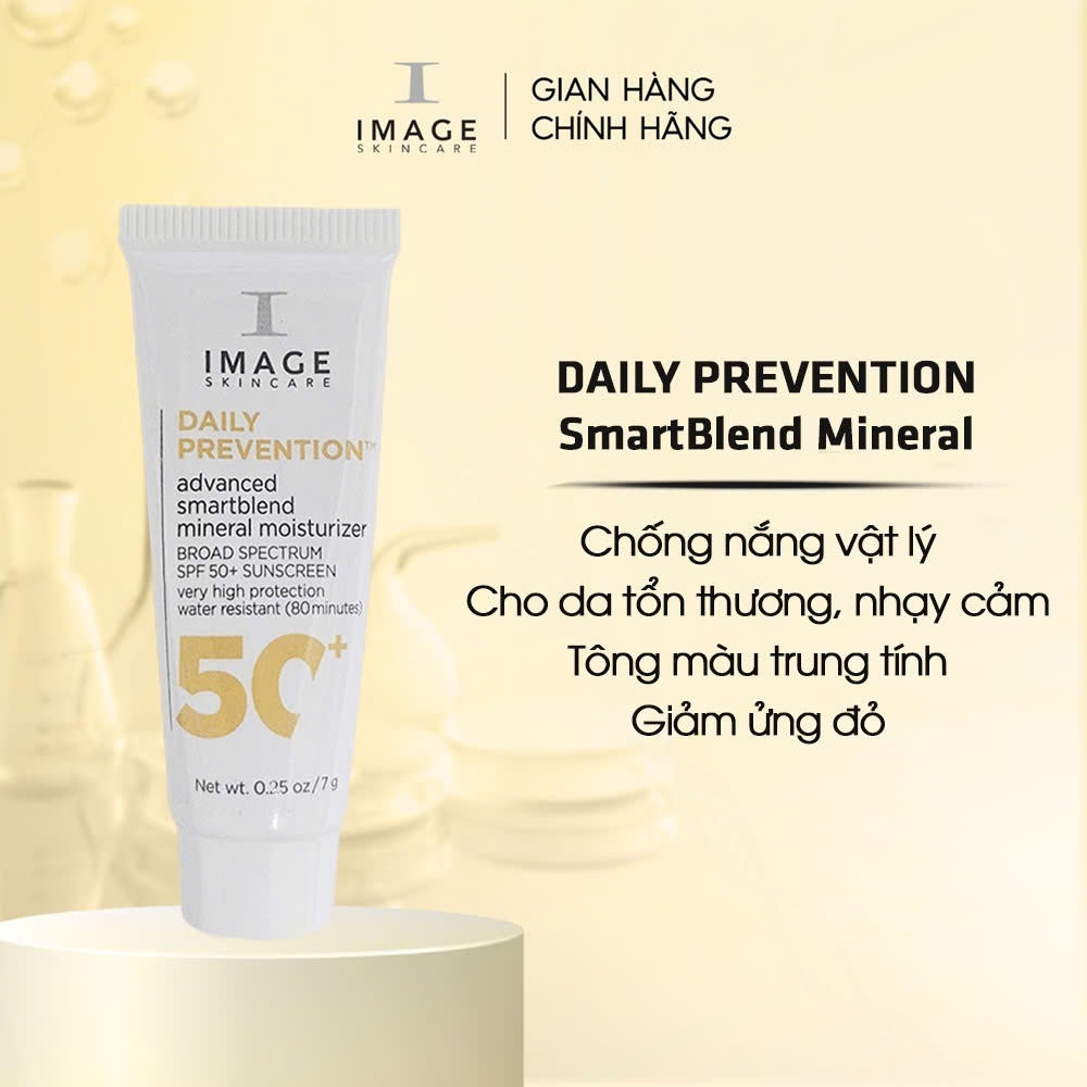 Ảnh Kem chống nắng cho da treatment IMAGE Skincare DAILY PREVENTION Advanced Smartblend Mineral Moisturizer SPF50 (7g) 1