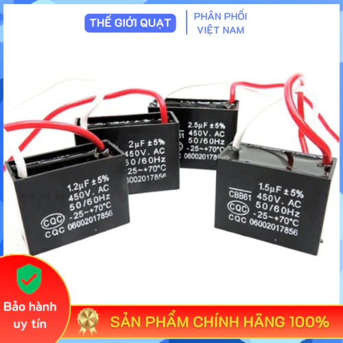 [HỎA TỐC] Tụ quạt 400VAC (1uF đến 22uF) dành cho quạt treo, quạt đứng, quạt bàn, quạt hộp, v.v....