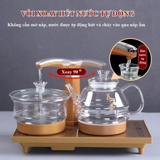 Bếp pha trà điện thông minh tại bàn bảo hành chính hãng 1 năm - Bếp pha trà thủy tinh hút nước và đun sôi tự động