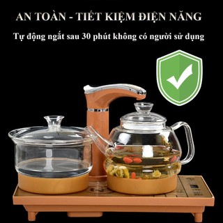Bếp pha trà điện thông minh tại bàn bảo hành chính hãng 1 năm - Bếp pha trà thủy tinh hút nước và đun sôi tự động