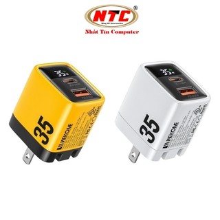 Cốc sạc nhanh 2 cổng Wekome WP-U25 / CS01 chân gập tiện dụng, USB 30W, TypeC 35W - Hãng phân phối