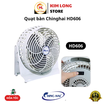 Quạt Bàn Ching Hai - Quạt Hộp ChingHai - Quạt bàn chinghai HD606 quạt để bàn văn phòng - bảo hành 12 tháng