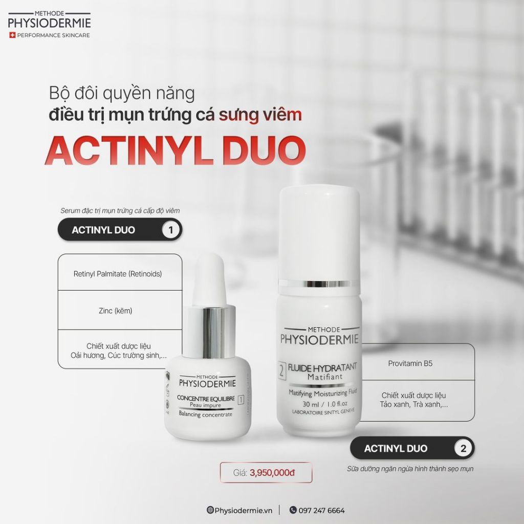Ảnh Bộ đôi Actinyl giảm mụn nội tiết, mụn sưng viêm Actinyl Duo 2